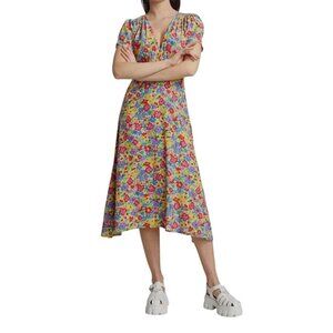 Faithfull The Brand Raphaela Midi Dress La Fornuna Floral Size 4